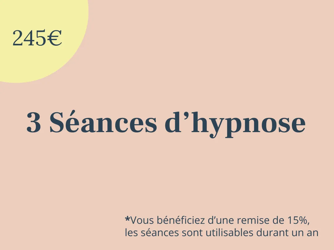 Pack de 3 séances, 245€